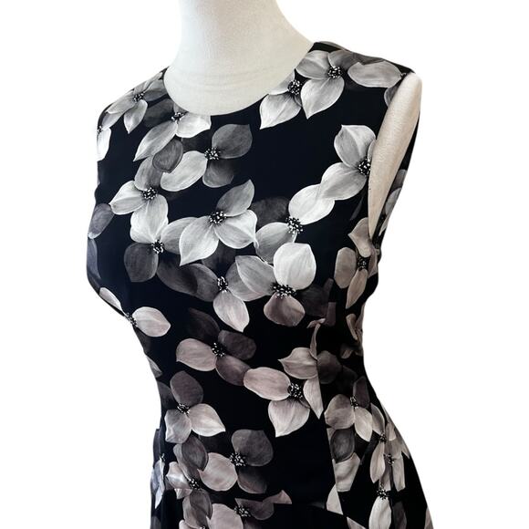 Jason Wu Fit & Flare Full Skirt Black & Gray Cocktail Dress, Measures as Medium - Picture 7 of 8